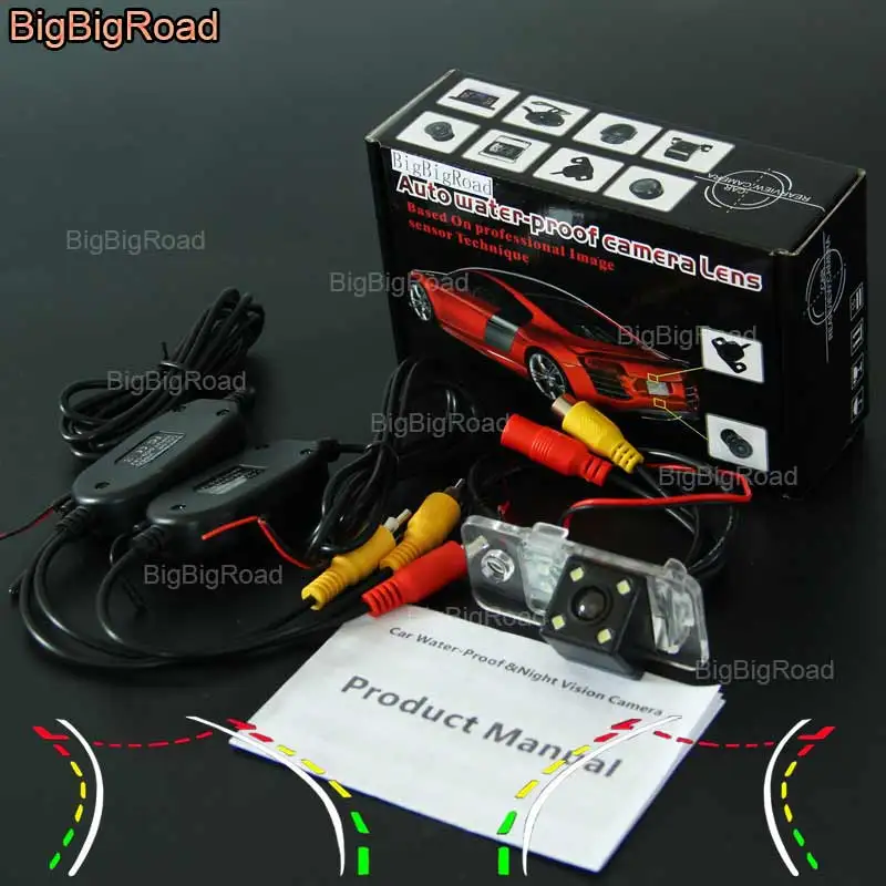 BigBigRoad Car Intelligent Dynamic Track Rear View Camera Reversing For Audi A3 A6L A6 A8 A4 B6 / B7 B8 Q7 S5 S6 S8 RS4 | Автомобили и