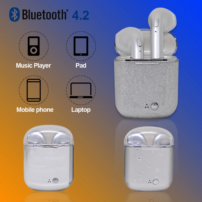 Беспроводная гарнитура i7S TWS мини Bluetooth наушники вкладыши Twins с микрофоном для