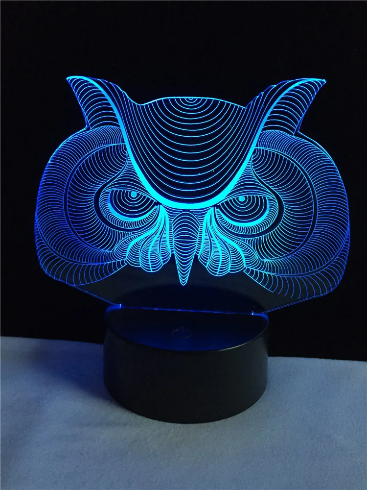 GAOPIN Anima головы Совы RGB светодиодный USB Настроение Ночной светильник 3D лампа ing