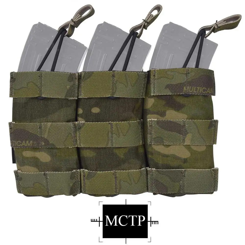 EMERSONGEAR тройной Открытый Топ маг Чехол тактический модульный журнал MOLLE Чехол для охоты Wargame военный Мультикам EM6355 - Цвет: MCTP