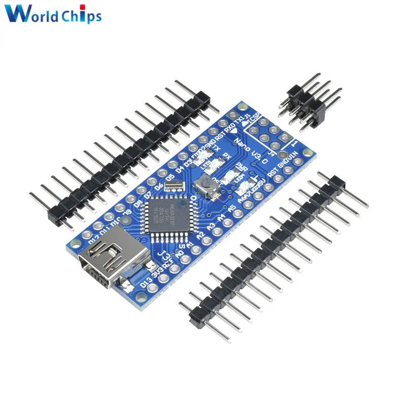 

Mini USB Nano 3.0 Atmega328P-AU atmega328 Microcontroller 5V 16M Board Module for Arduino NANO 328P NANO 3.0 FT232 With Pins