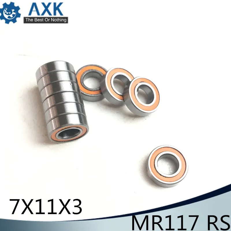 

MR117-2RS Bearing ABEC-3 10PCS 7x11x3 mm Miniature MR117RS Ball Bearings Blue Sealed Bearing MR117 2RS