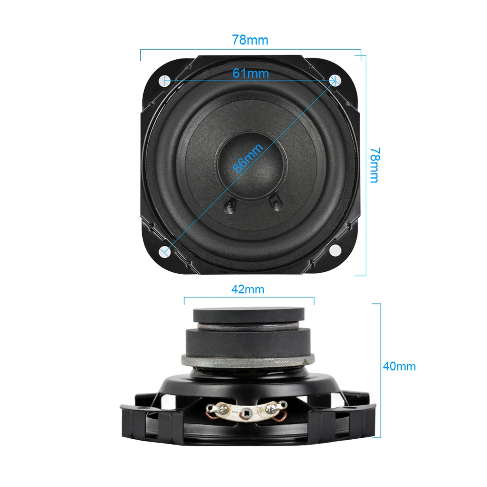 AIYIMA 2 шт. 3 дюймов аудио Портативный Динамик s НЧ динамик Bluetooth AUX Колонка 4Ohm 10W