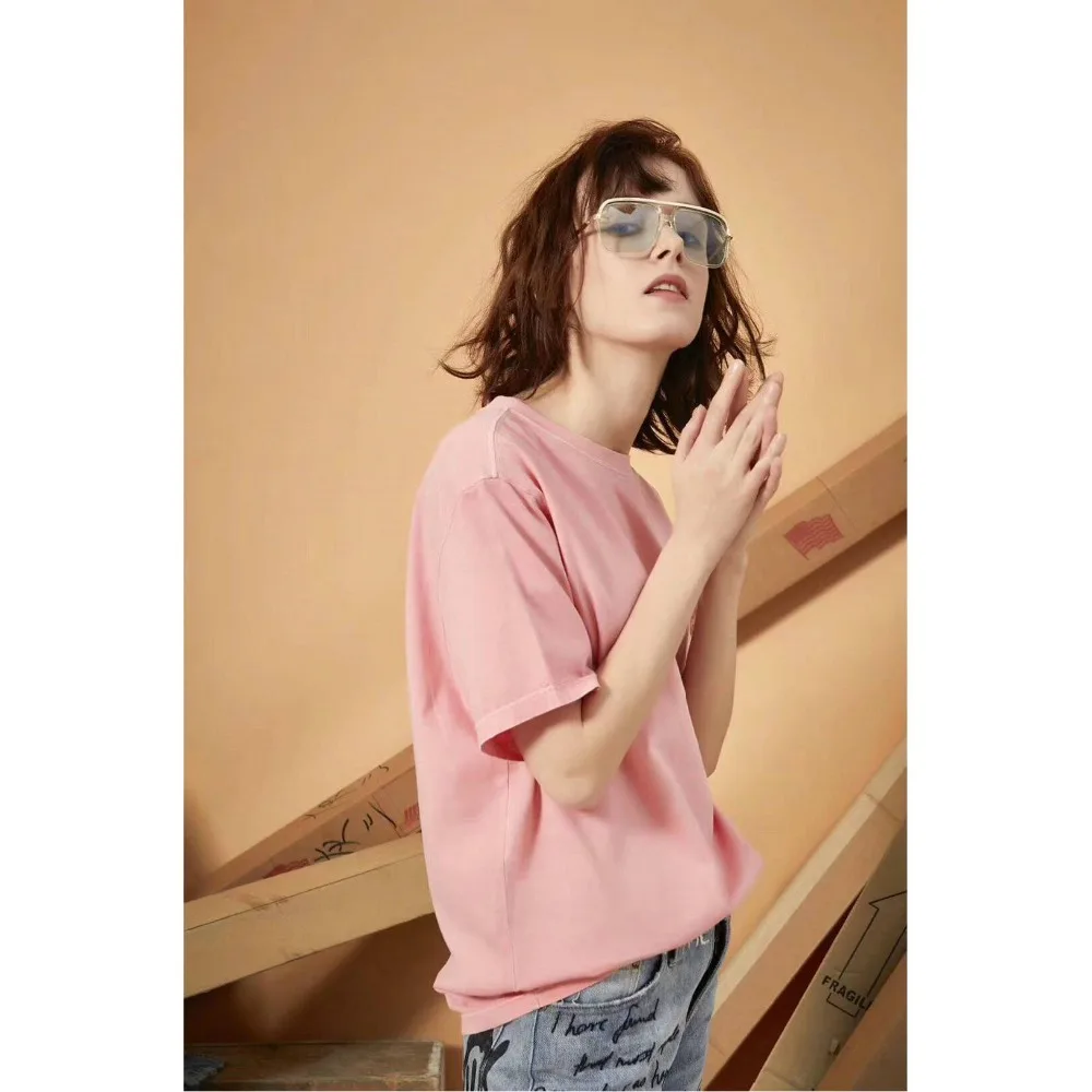 2018 Brand 100% Cotton Dinosaur Embroidered T-shirt Women Summer Casual Short Sleeve tshirt White Pink Loose tops tees | Женская одежда