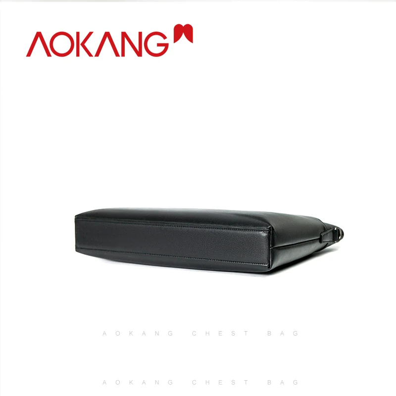 Aokang 2019 мужские деловые портфели сумки черные синие из натуральной кожи