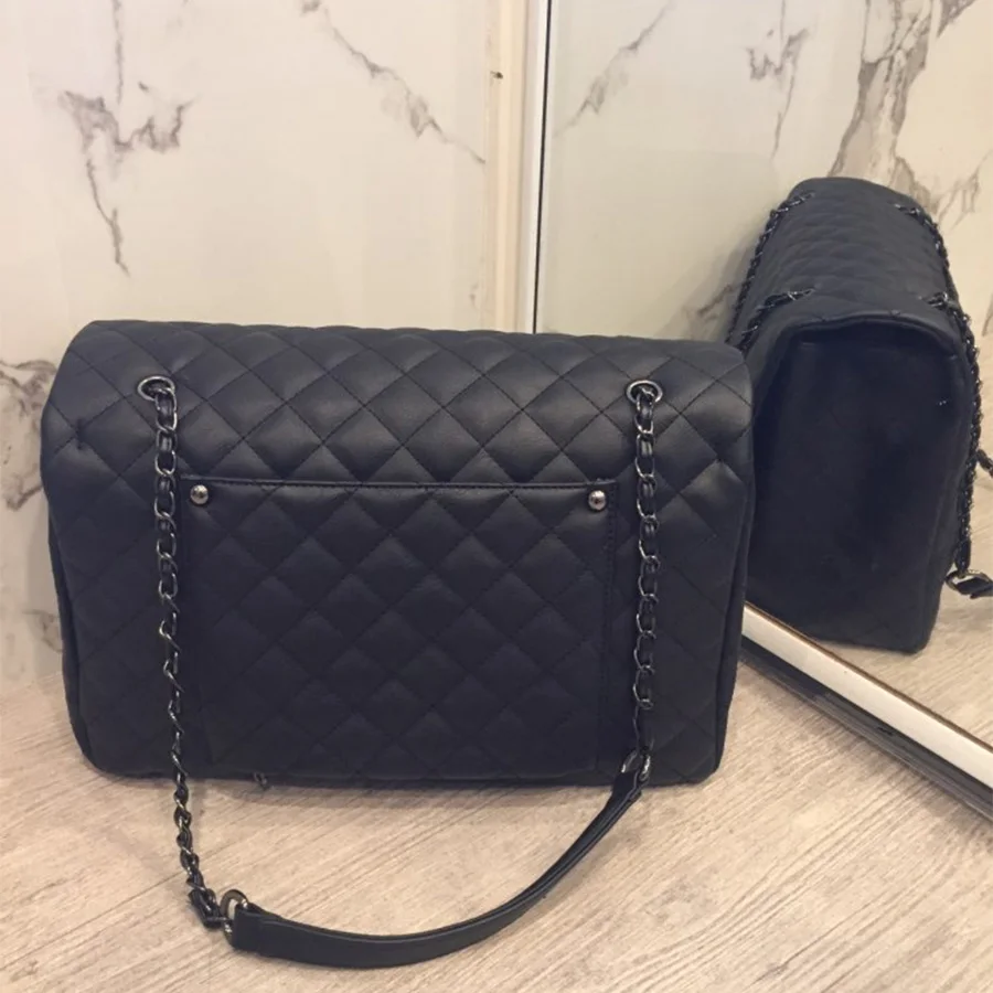 Большая сумка на плечо для женщин 2019 дорожные сумки кожаная стеганая из