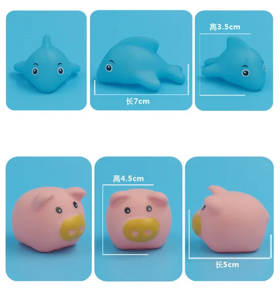 Детские игрушки для ванной, 10 шт., мягкие резиновые игрушки, детские водные игрушки, игрушки для ванной комнаты