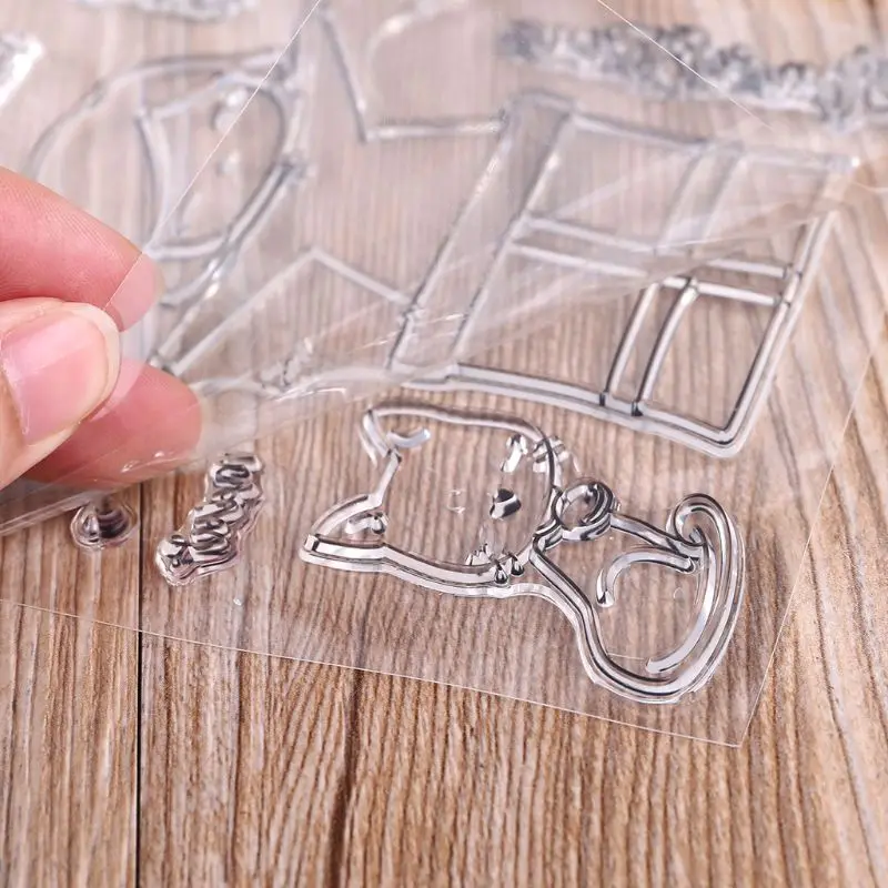 Кошка Силиконовые DIY прозрачные штампы Скрапбукинг для бумажные стикеры для украшения фотоальбома карты искусство Ремесла декор для скрапбукинга Новые штампы