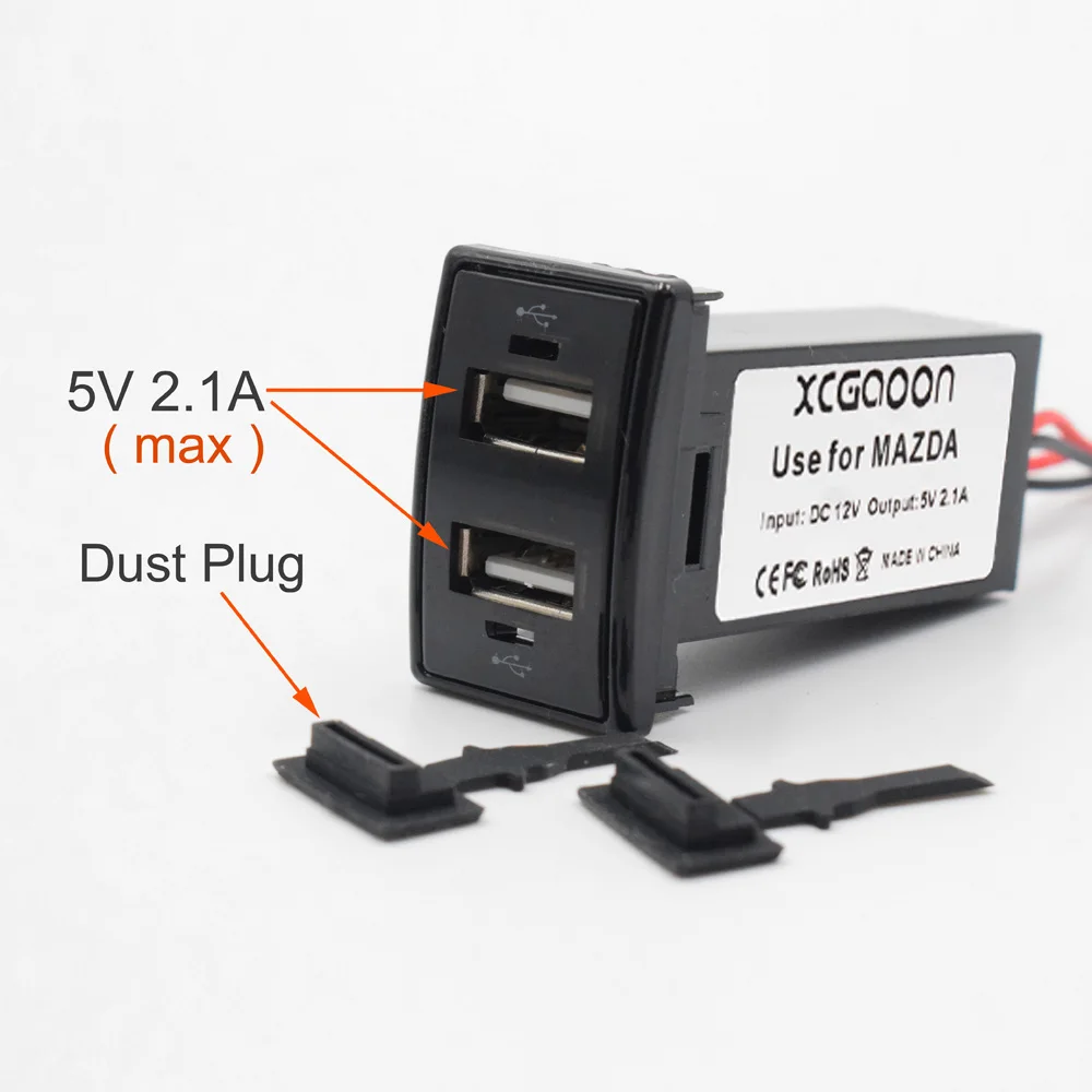 XCGaoon Special 5V 2.1A 2 USB разъем автомобильное зарядное устройство для MAZDA входное