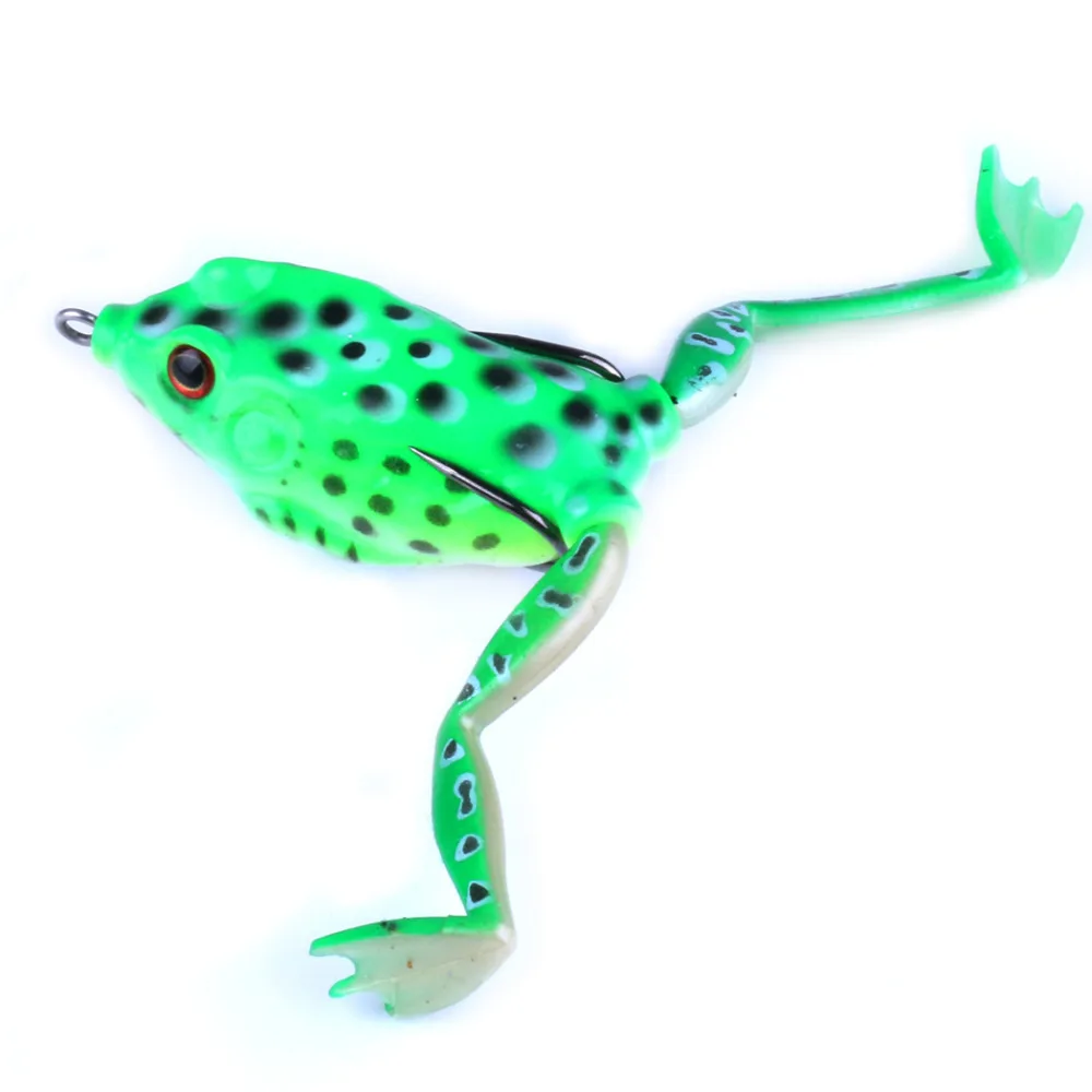 Frog Lure 5Pcs 5.5cm 15.5g Top Layer Soft Plastic Artificial Bait Fishing Swim Floating Colorful Tackles with Hook | Спорт и