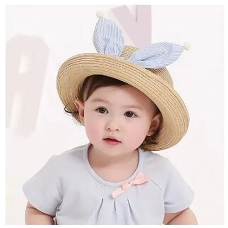2018 новая детская соломенная шляпа в Корейском стиле с милым бантом отбортовки