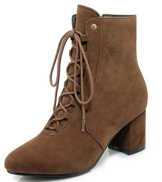 Женская обувь Chaussure женская Zapatos Mujer Sapato ботильоны на массивном высоком каблуке