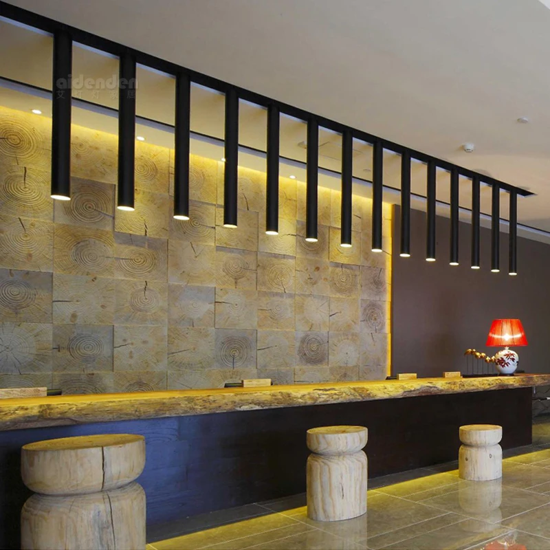 ALHAKIN 5 Вт 7 LED Подвесной Светильник Алюминия Творческих Трубки Высота 28/48/60 см