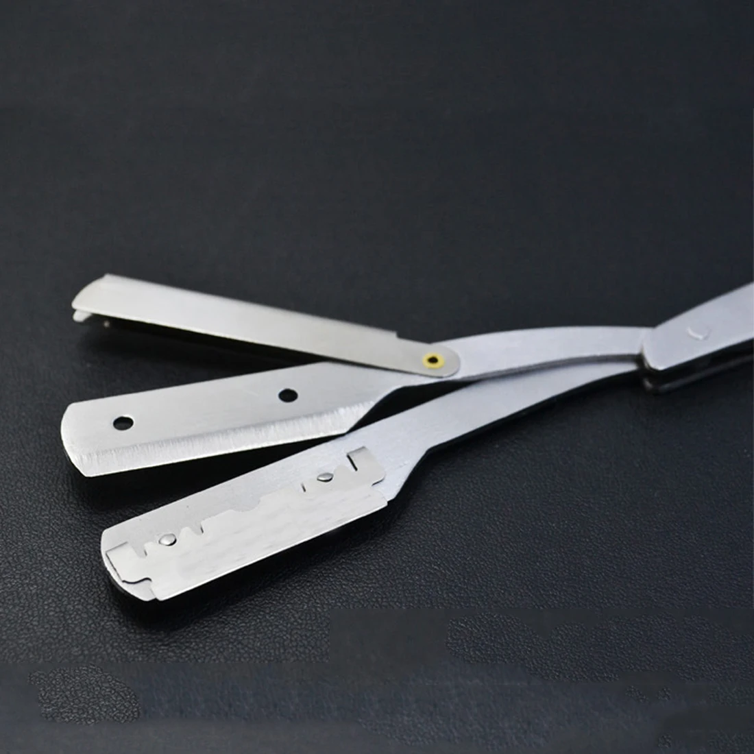 Прямая стальная бритва Складной Держатель ножей для бритья с лезвиями 10 шт. 1