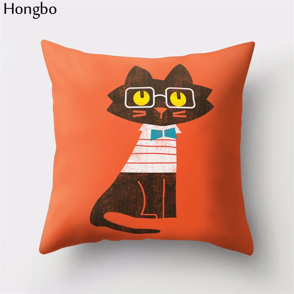 Hongbo 1 шт. Мультяшные животные кошка Лось Дельфин лев крокодил лиса наволочка для