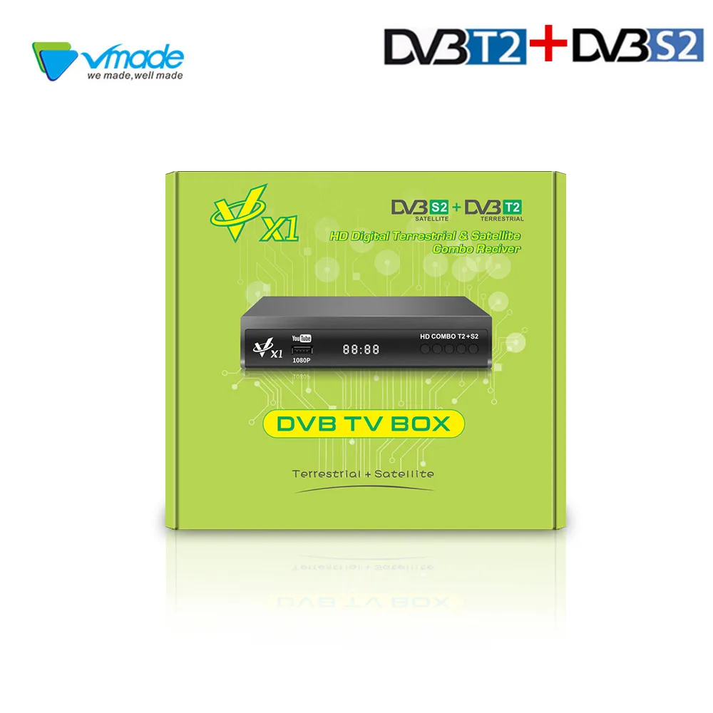 DVB-T2 DVB-S2 HD цифровой наземный спутниковый ТВ ресивер DVB T2 S2 комбо H.264 MPEG-4 поддержка Dobly AC3 Bisskey