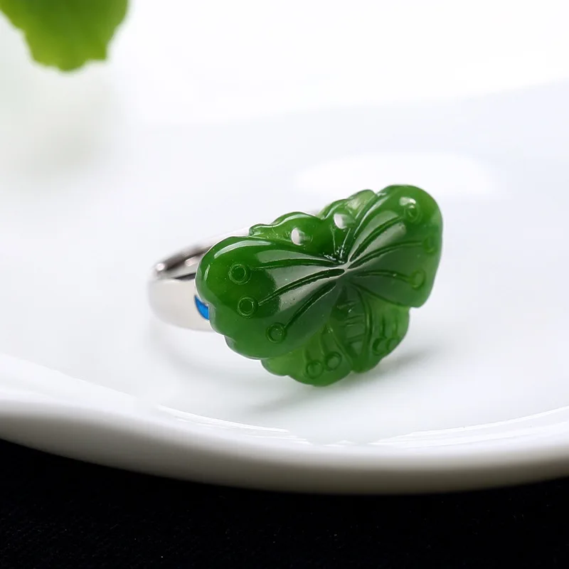 Original Ring Silver Women 925 Sterling silver Rings Handmade Jade Butterfly Jewelry Vintage Adjustable rings | Украшения и