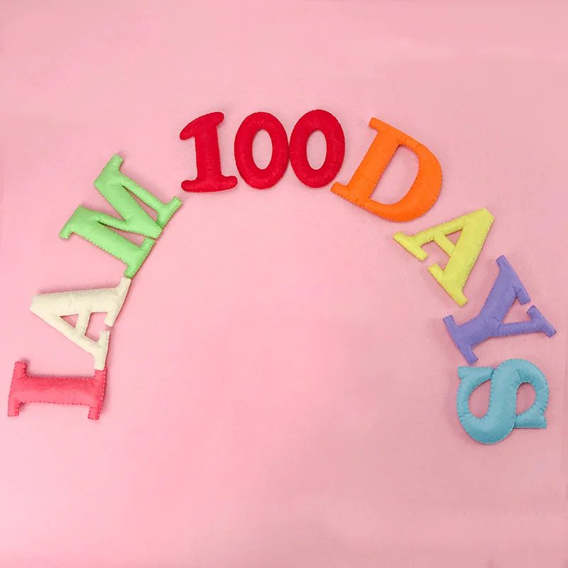 Товары для вечеринки в честь Дня рождения ребенка 100 дней/месяцев/1 год, украшение на стену, ручная работа, фестиваль, войлок, сделай сам, упаковка