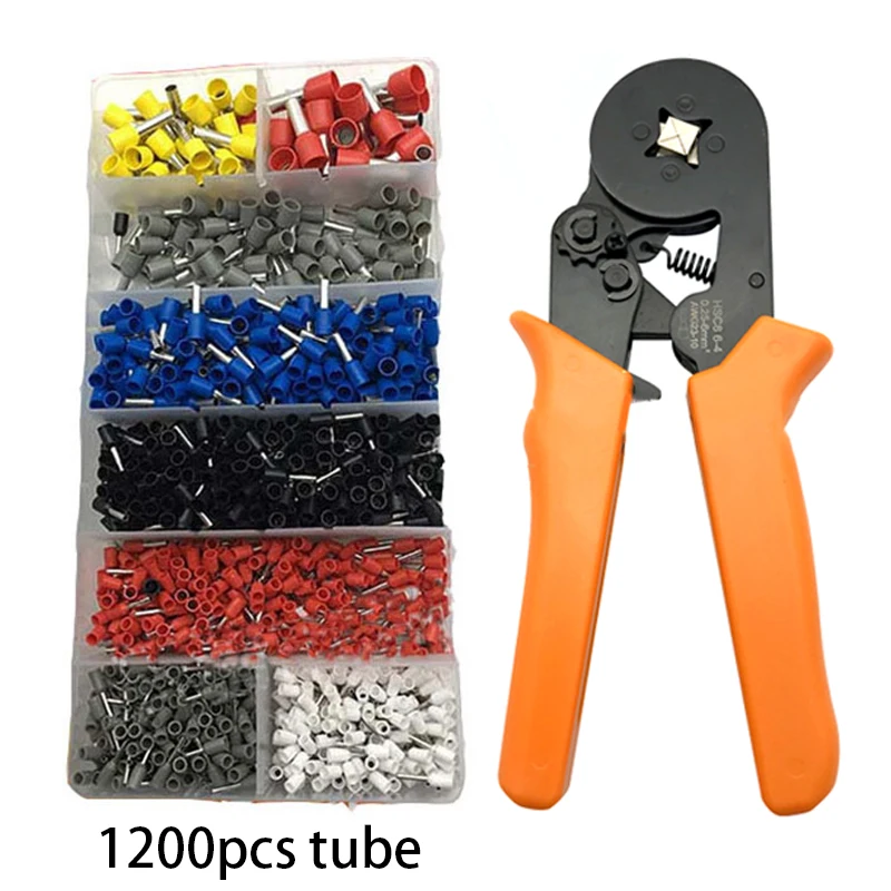 Orange And 1200 Tube HSC8 6-4A 0,25-10mm2 AWG23-10 обжимные плоскогубцы Электрические трубные Клеммы Коробка Euclidean многофункциональные плоскогубцы ручные инструменты - Цвет: Orange And 1200 Tube