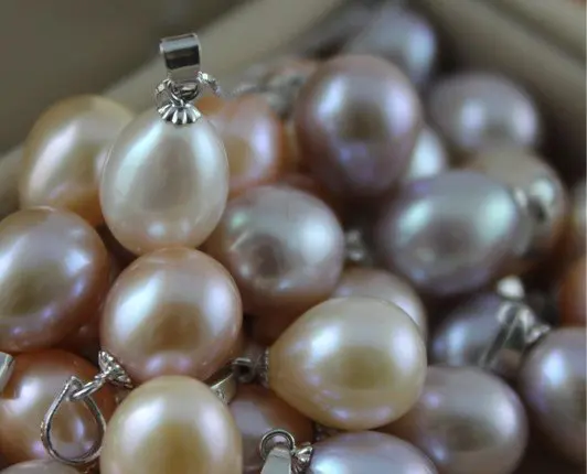 8-9MM Big Size Genuine Natural Freshwater Pearl Pendant Fashion Jewelry 100pcs/lot+Free Shipping | Pendants