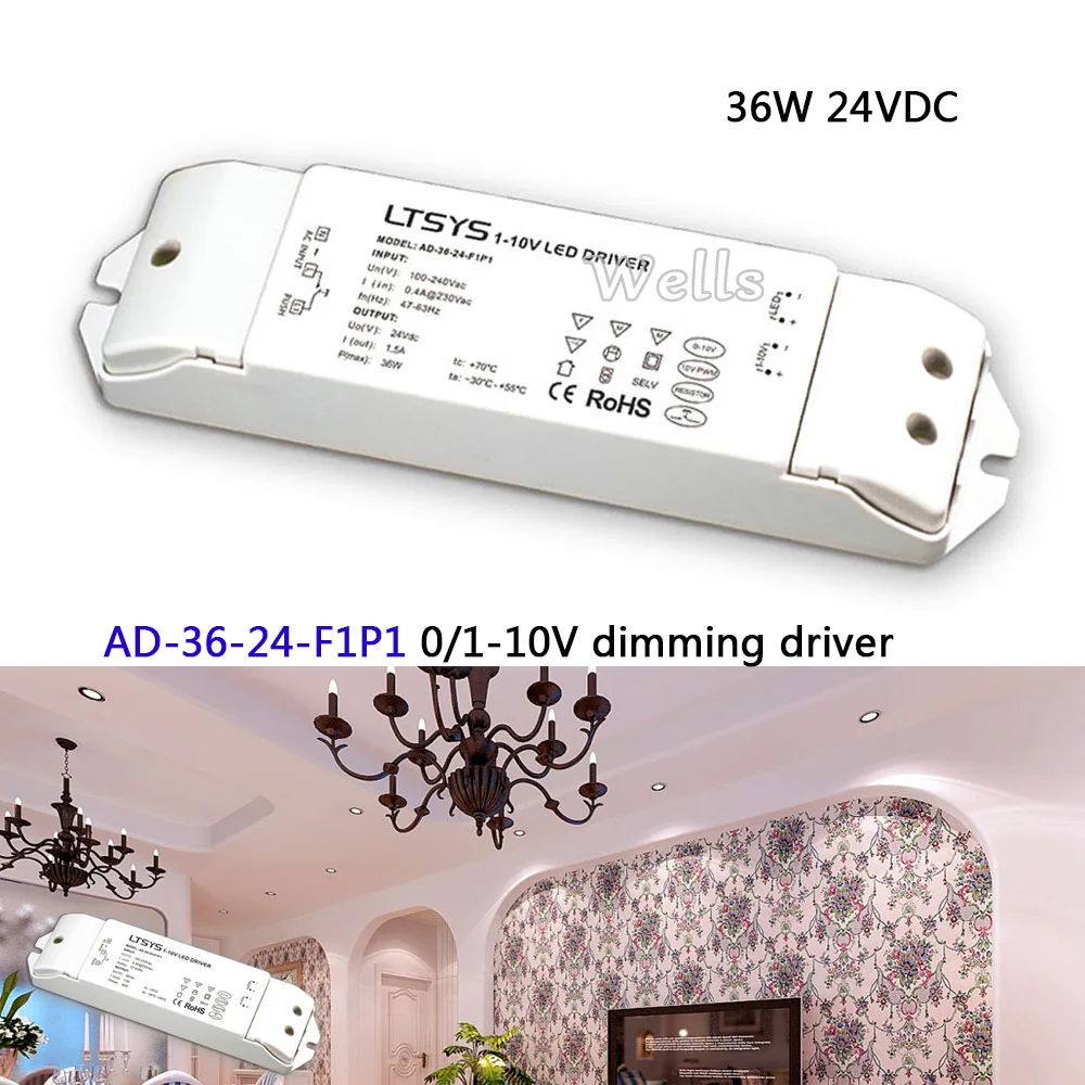 Бесплатная доставка 36 Вт CV светодиодный драйвер AD 24 F1P1 AC100 240V вход В/1.5A/36 Выход 0/1 10
