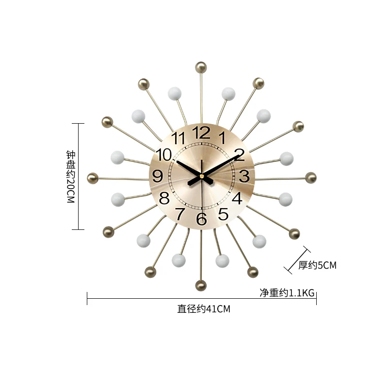 J 4141cm 49cm Nordic clock wall clock modern design mute clock living room home fashion decorative quartz clock big clock on the wall - Цвет: J 4141cm