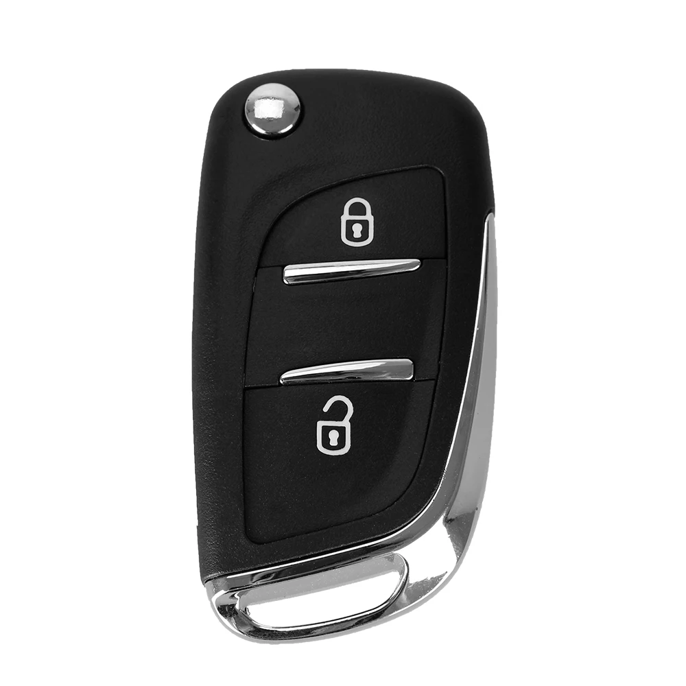 Dandkey 2 Пуговицы изменение флип складной дистанционную Оболочки чехол для Peugeot 207 307