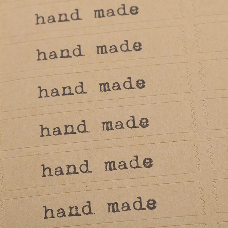 100 шт "hand Made" ручной работы упаковочная бумага печать наклейки Diy наклейки с изображением хлеба для детей подарочная коробка наклейки