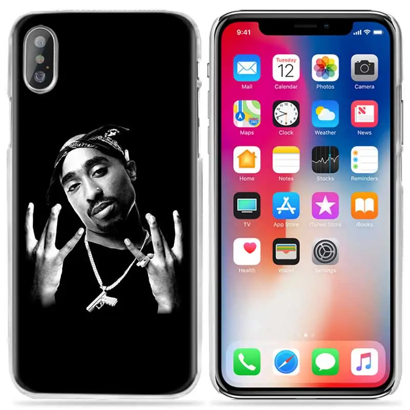 01 Чехол для iPhone XS Max XR X 10 7 7S 8 6 6S Plus 5S SE 5 4S 4 5C Прозрачный жесткий пластиковый 11 чехол для телефона 2Pac Tupac Amaru Shakur - Цвет: 01