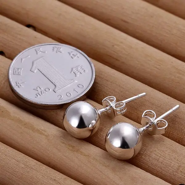 Серьги из серебра 925 пробы модные ювелирные изделия серьги в форме шарика