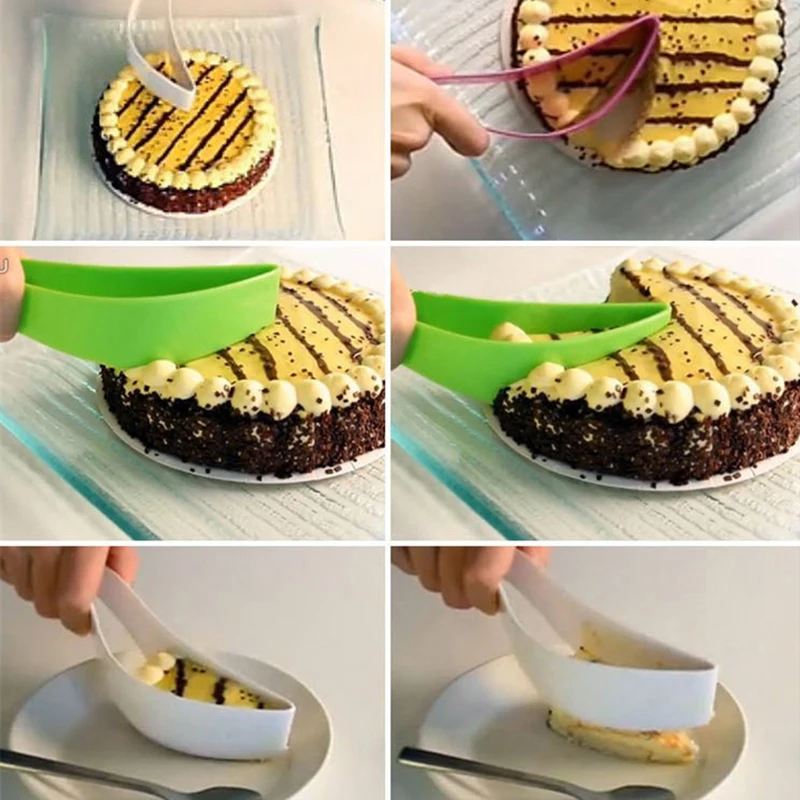 Легкий торт пирог пластиковая пластина слайсер направляющий резец сервер нож