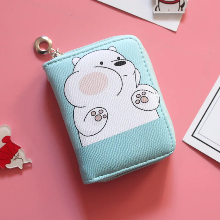 8short purse Мультяшный кожаный кошелек на молнии для девочек, кошелек для монет, медведь, кот, арбуз, фрукты, летняя женская модная сумка для денег, дамские смарт-кошельки для карт - Цвет: 8short purse