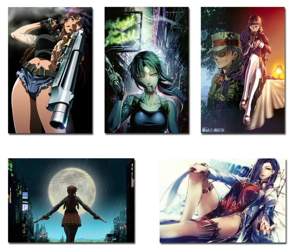 Molek японское аниме Черная Лагуна Revy фигурка плакат художественные картины