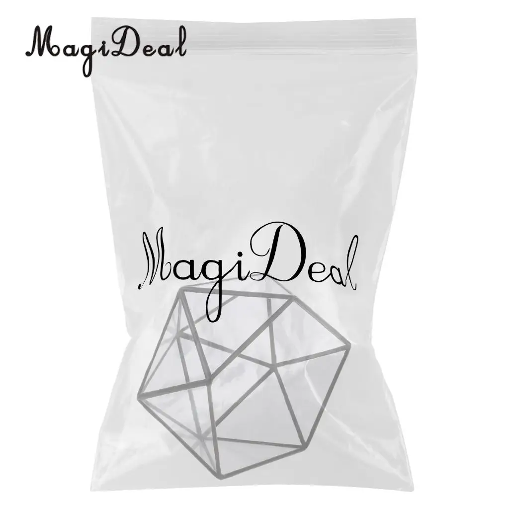 MagiDeal Современный художественный прозрачный стеклянный геометрический Террариум коробка завод суккулентные растения ювелирные изделия подсвечник подарок домашний декор