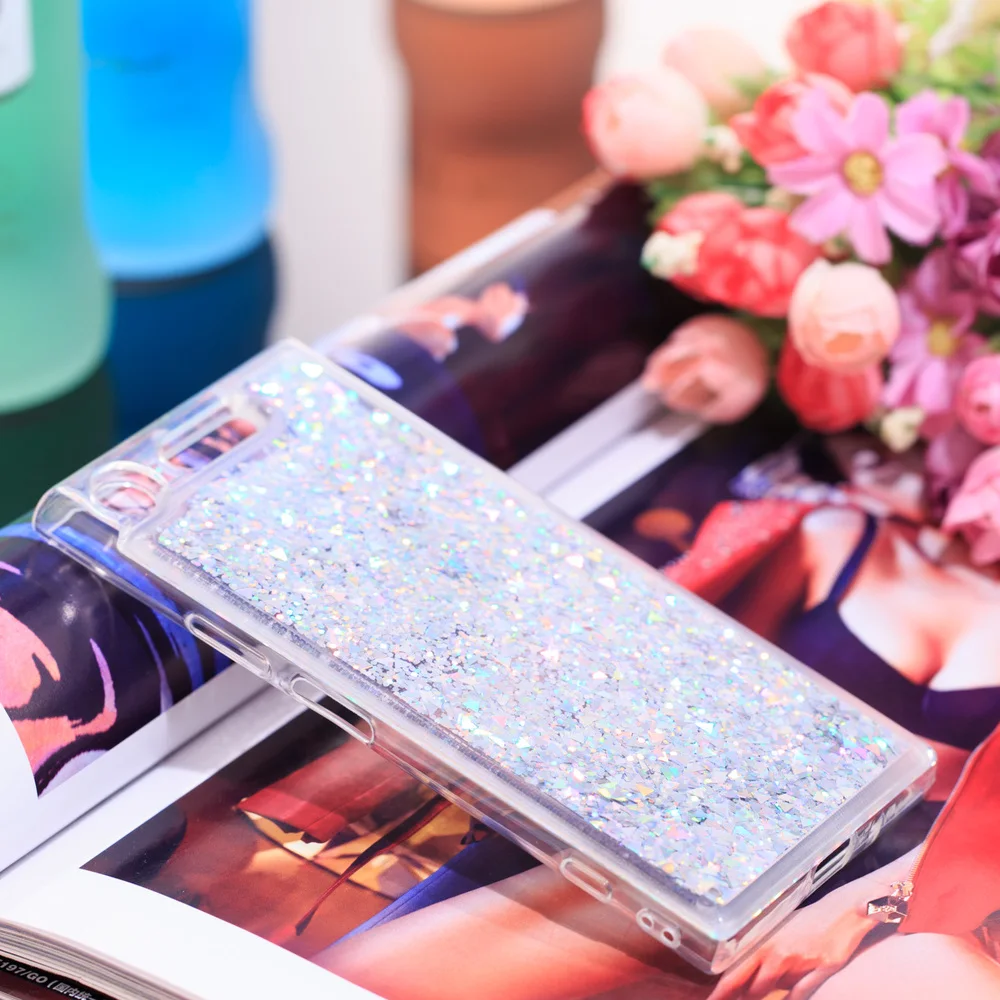 Блестящий чехол для Sony Xperia XZ1 XZ 1 Dynamic Liquid Quicksand задняя крышка G8343 G8342 G8341 мягкие