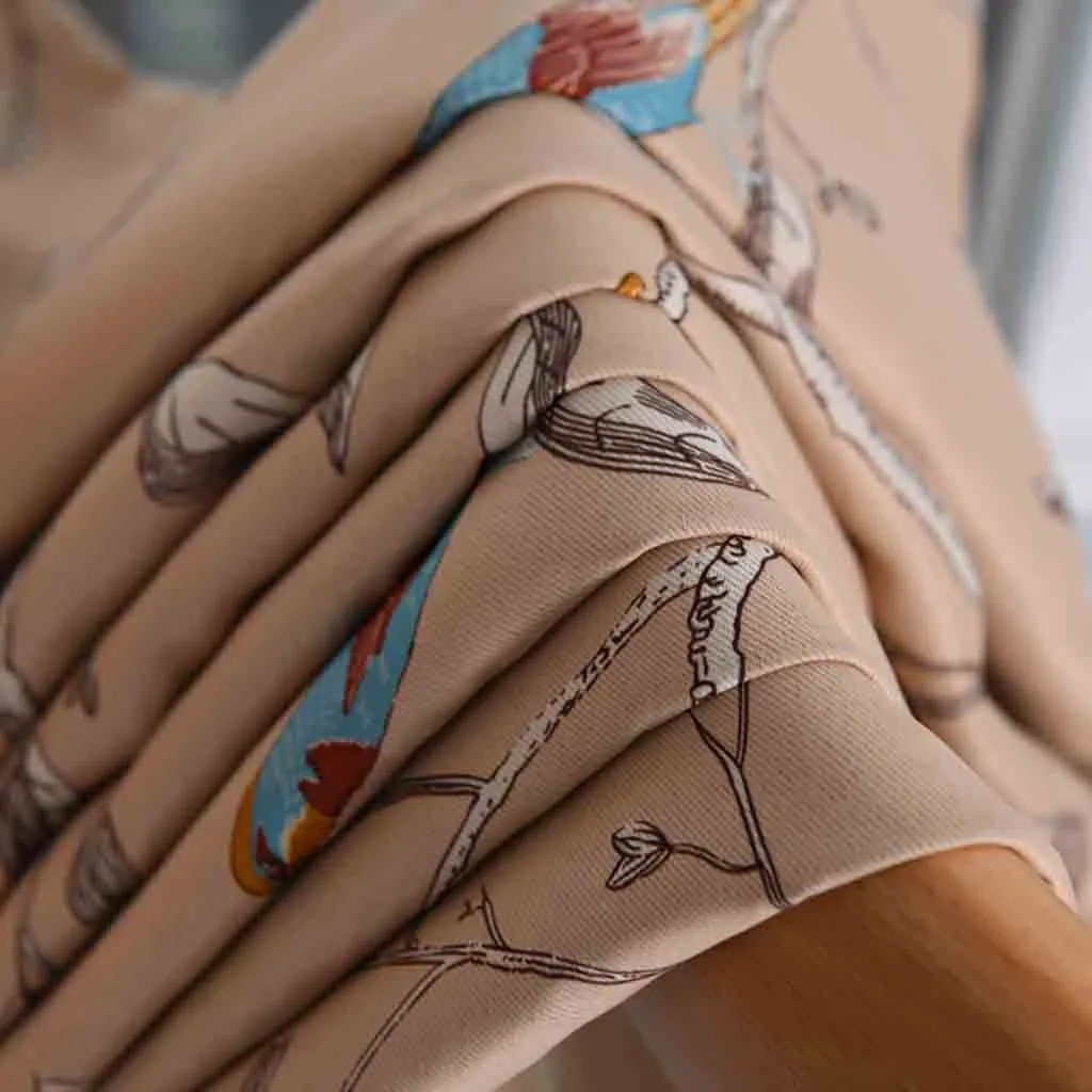 1 шт. затемненная занавеска для окна с принтом птицы Полиэстеровая ткань толстая