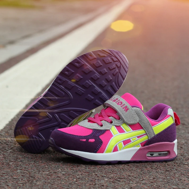 2019 New Genuine Leather Spring Children Sports Shoes Kids Breathable Cozy Running Boys Girls Quality Cushion Sneakers |