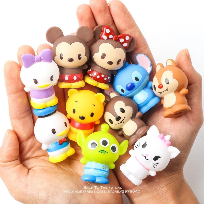 Disney Микки Маус Стич Винни Пух 10 шт./компл. 4 5 см фигурка осанка коллекция украшений
