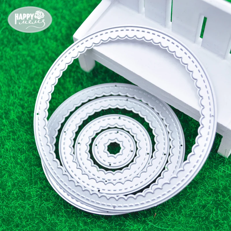 Круглые режущие матрицы Трафаретный Скрапбукинг Тисненая Бумага сделай сам