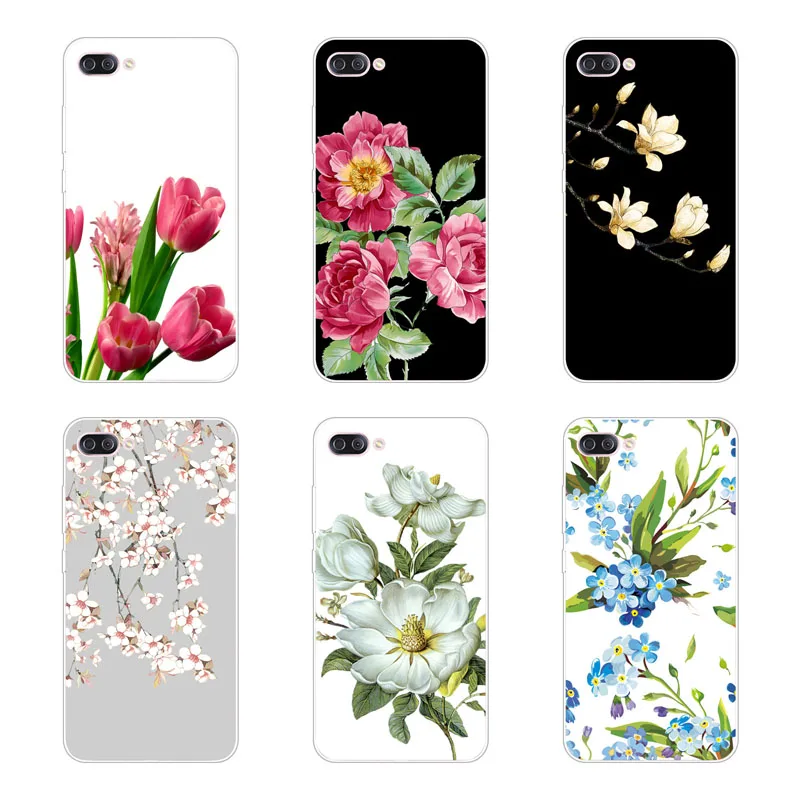 Чехол для Asus Zenfone 4 Max ZC520KL мягкая задняя крышка из ТПУ с силиконовыми цветами