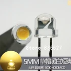 1000 шт.лот 5 мм теплая белая светодиодная соломенная шляпа F5 большой чип супер яркий 0,25 Вт Светодиодные светоизлучающие диодные лампы бусины для DIY фонарей