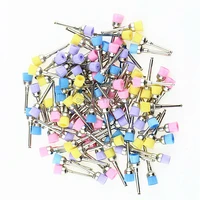 50pcs dental lab materials colorful nylon latch flat polishing prophy cup polisher brushes dentist products