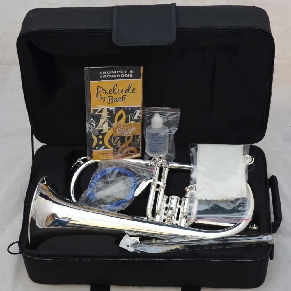 Музыка Fancier клуб Профессиональный flugelhorn BH-950S посеребренный с чехол для профессиональных flugelhorn s Bb желтый Латунный Колокольчик