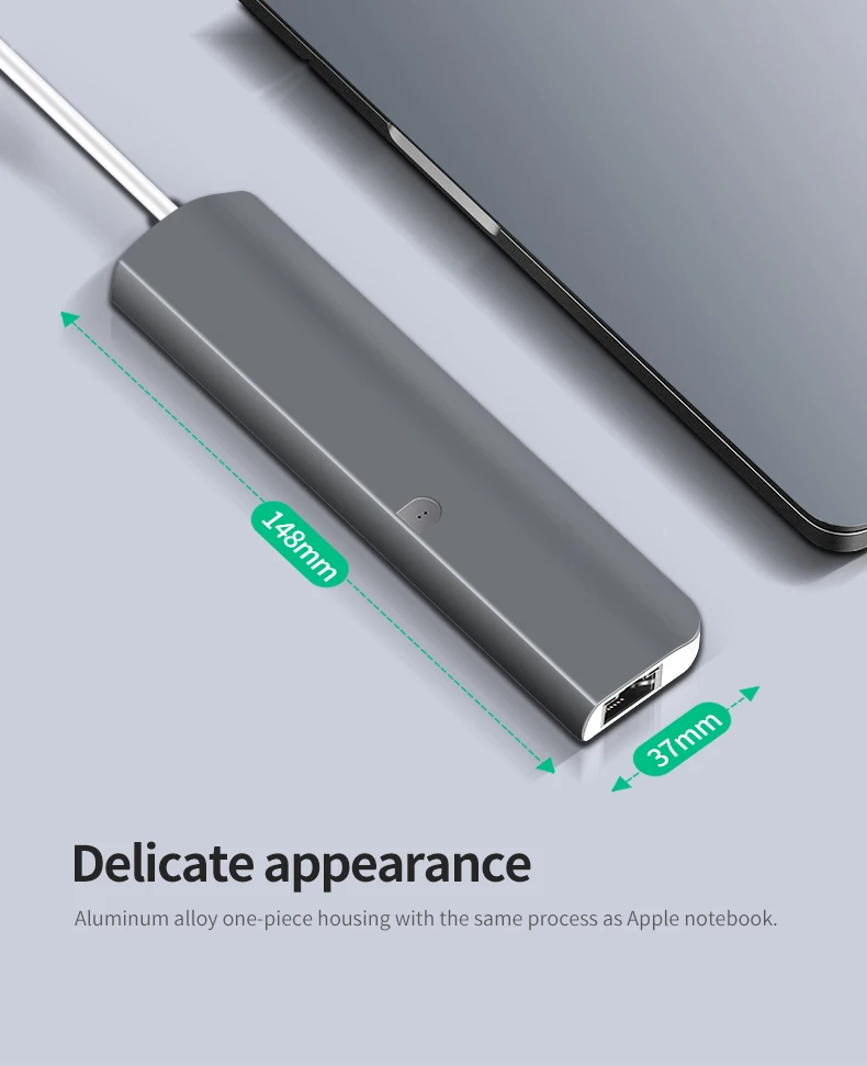 USB C концентратор, 9 в 1 многопортовый концентратор, Тип C концентратор с HDMI RJ45 USB3.0 PD SD TF 3.5AUX для ноутбука, больше устройств с интерфейсом type C