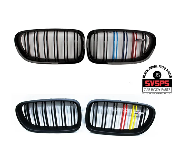 

Black Pear High Quality ABS Front Middle Grille Double Slat Style For BMW 5-series F10 F11 F18 2010-2018 Year
