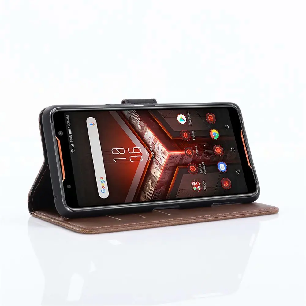 1 шт./лот, кожаный чехол для телефона ASUS ROG в стиле ретро, кожаный чехол-кошелек Crazy Horse с подставкой для ASUS ROG Phone II