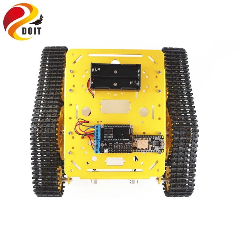 Радиоуправляемый робот-бак T300 Wi-Fi на платформе Android/iOS базе Nodemcu ESP8266 | Игрушки и