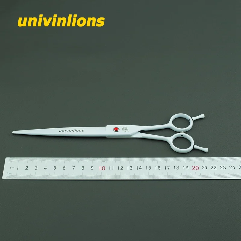 Коричневый Univinlions, 8 дюймов, прямые ножницы для стрижки собак, ножницы для стрижки собак, ножницы для стрижки домашних животных, ножницы для стрижки кошек, бритвы - Цвет: Коричневый