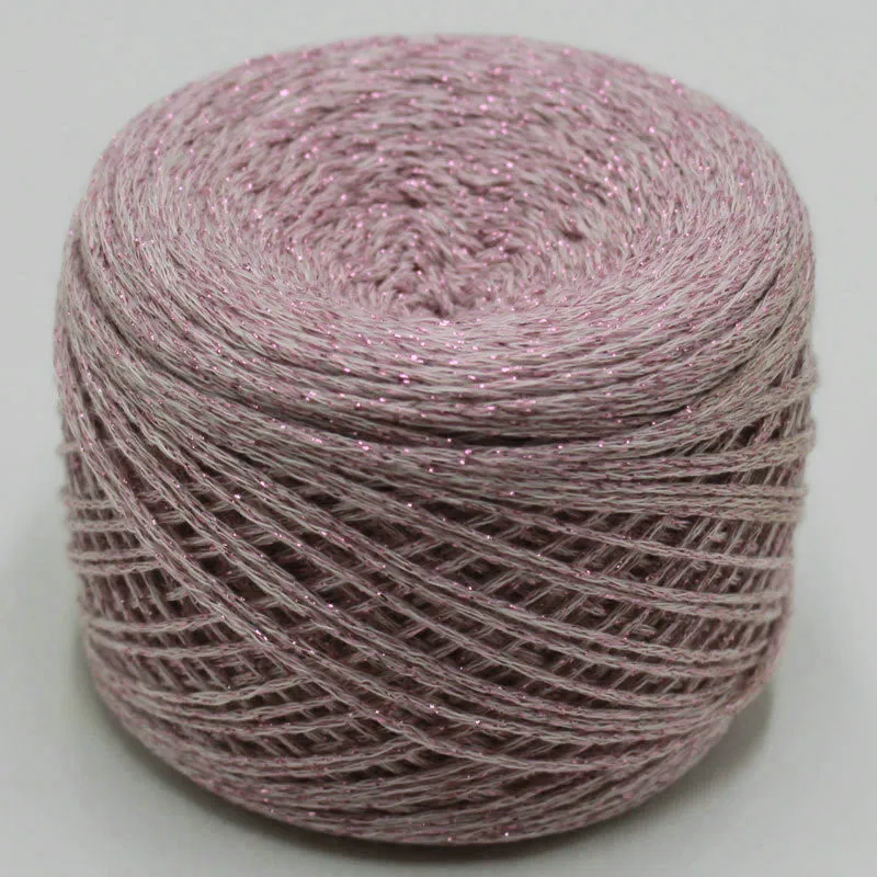 18 Шелковый хлопок+ золотые и Silver Silk вязание крючком пряжи вязать резьбой 200г / серия швейная для шерсти вязать моды лентой - Цвет: 18