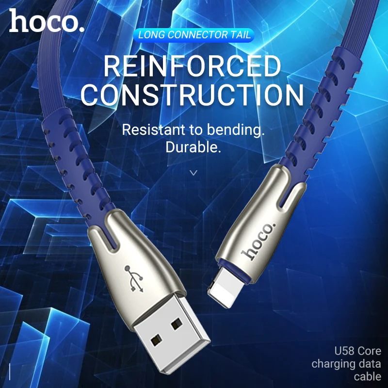 hoco usb кабель для лайтнинг зарядка и передача данных провод юсб для iPhone 7 8 Plus зарядное устройство 2.4A шнур айфон зарядка для айфона зарядник для lightning для айпад зарядный адаптер шнурок к айфон
